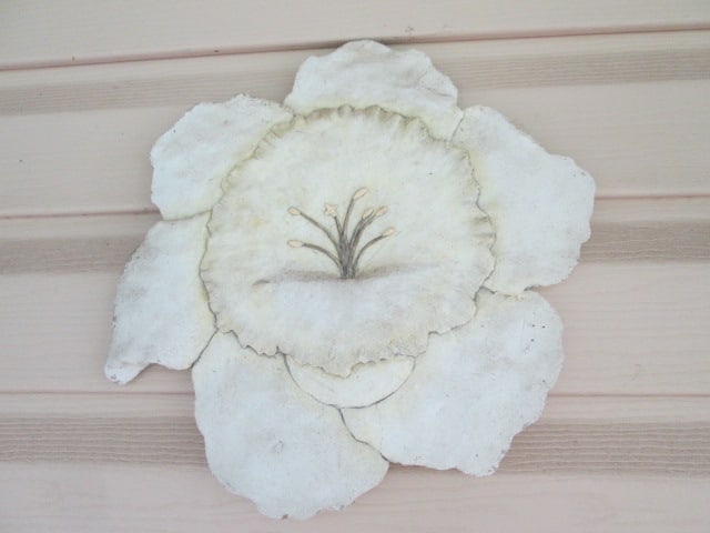 Flower and Cardinal Song Bird Sculpted Resin Wall Plaques - 4