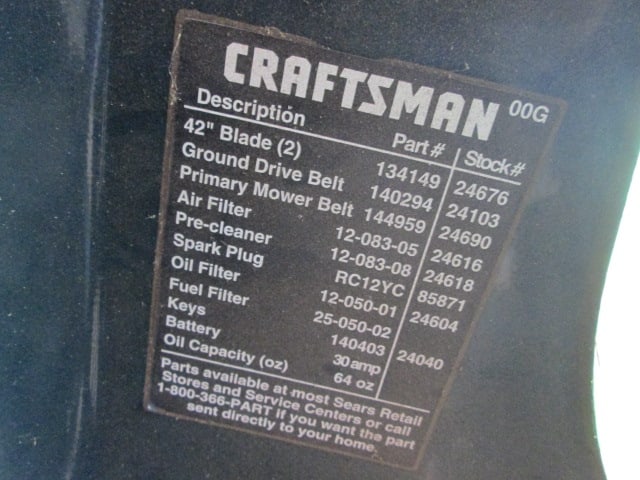 Craftsman 42" Cutting Deck Yard Tractor - 10