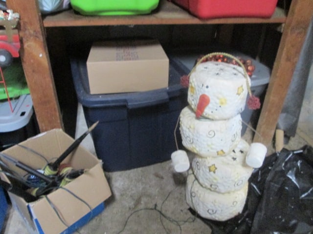 Storage Room Built-In Shelf Contents-Totes Full of Unsearched Holiday Decorations - 7