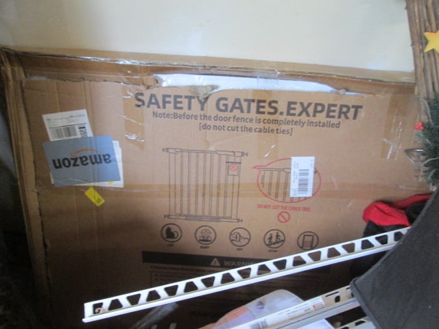 Corner Contents-Folding Lawn Chair, Comforters, Wood Side Chair, Pet Gate, etc. - 6