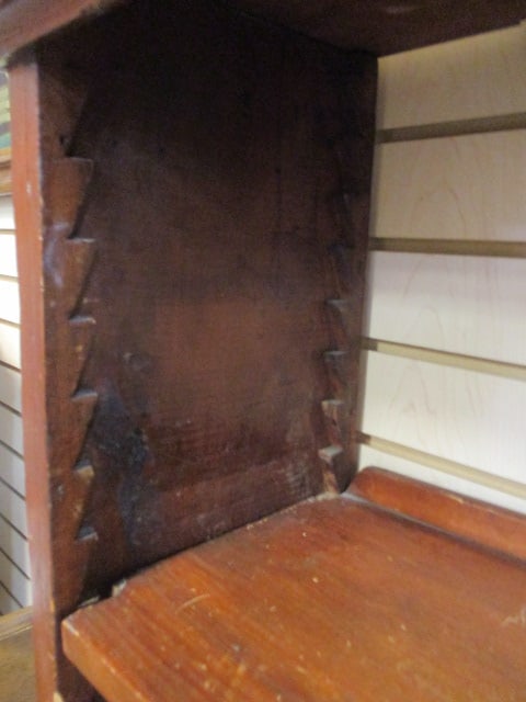 Vintage Wood 4-Shelf Open Bookcase - 2