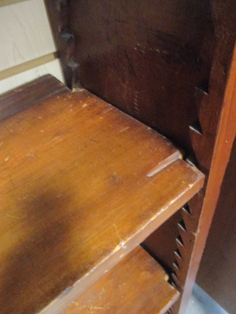 Vintage Wood 4-Shelf Open Bookcase - 3