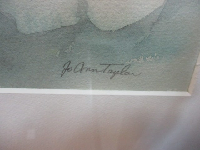 Framed and Matted Watercolor Painting by JoAnn Taylor - Signed - 4