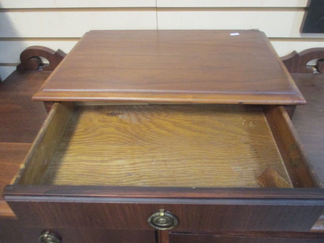 Vintage Mather Furniture Company Carved Walnut Veneer 5-Drawer Chest - 2