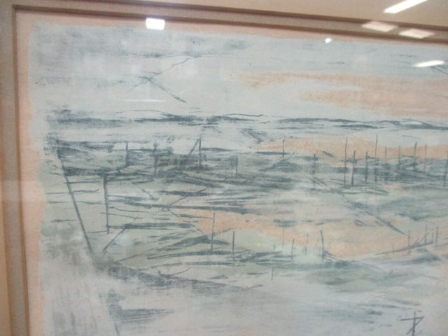 Mid Century Modern "Grey Sea" Artwork - Signed and Numbered - 2