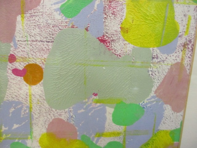 Framed and Matted Abstract Painting Artwork - Signed and Dated - 3