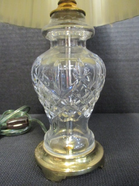 Vintage Waterford Crystal and Brass Occasional Lamp - 2