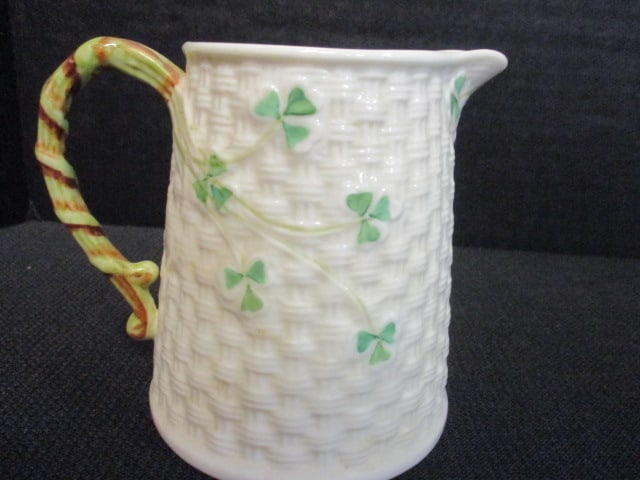 Vintage Belleek (Ireland) Vase and Small Pitcher - 5