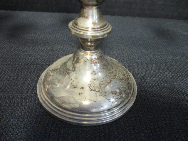 Pair of Vintage Empire Weighted Sterling Silver 3-Arm Candelabras - 2