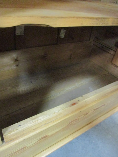 Rustic Solid Wood Wardrobe with 3 Shelves - 3