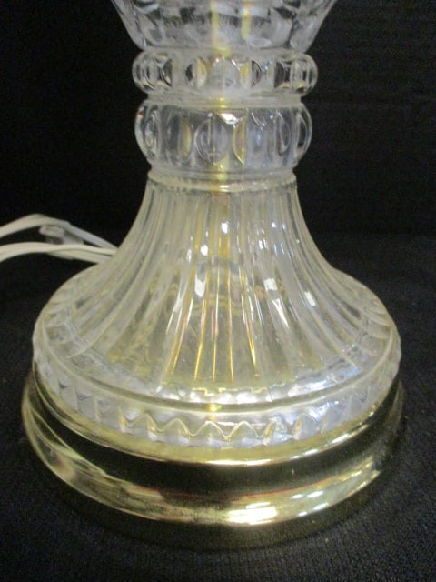 Vintage Crystal and Brass Table Lamp - 2