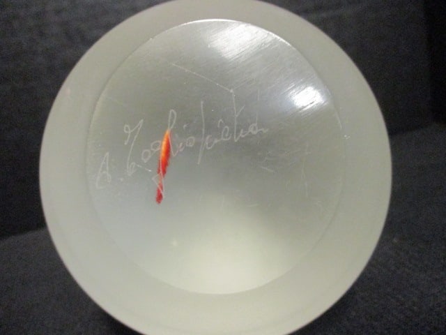 Signed Glass Art "Aquarium" Paperweight - 4