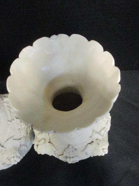 Pair of Vintage Bisque Porcelain Vases - 4