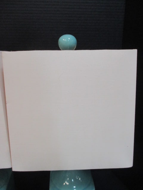 Pair of Turquoise Square Table Lamps - 4