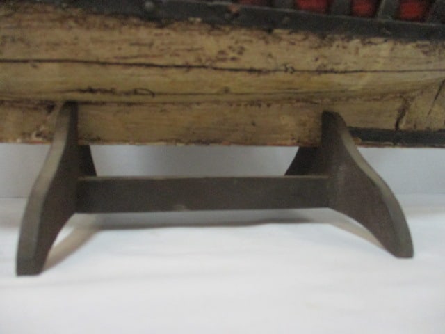 Vintage Wood Model Ship on Stand - 2