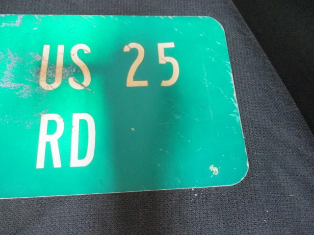 Vintage "Augusta Rd US 25" Street Sign - 2