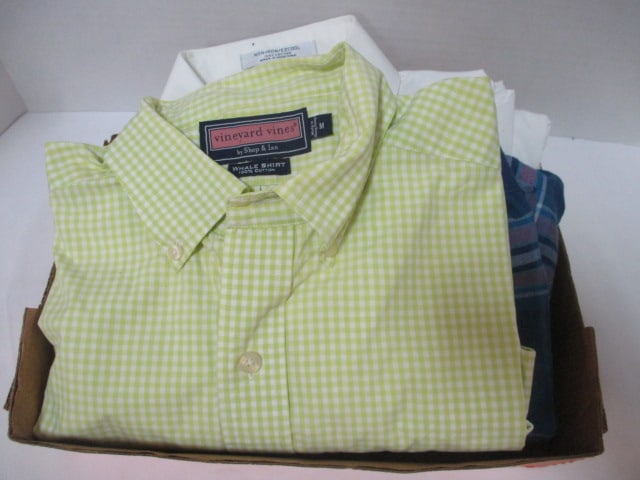 2 Vineyard Vines Men's Shirts and 1 Tuxedo Shirt - Size M: .