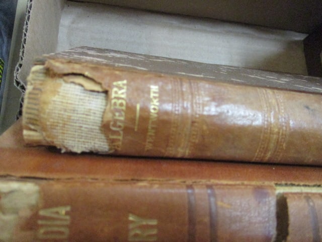 3 Antique "Cyclopedia of History" Books with 1883 notation, 1891 "Elements - 3