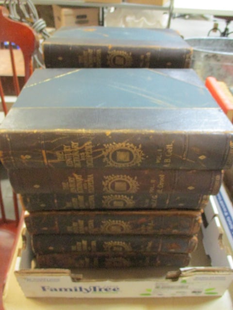 Antique Early 1900s Set of 12 "The Century Dictionary and Cylopedia" Books: 9" x 12 1/4" each, wear and tears to some covers and spines, see pictures and preview