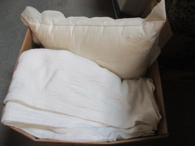White Blanket, Throw Pillow, and Curtains (1 of 4)