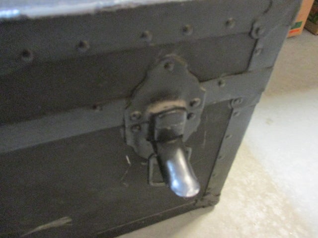 Vintage Footlocker with Wood Tray - 3