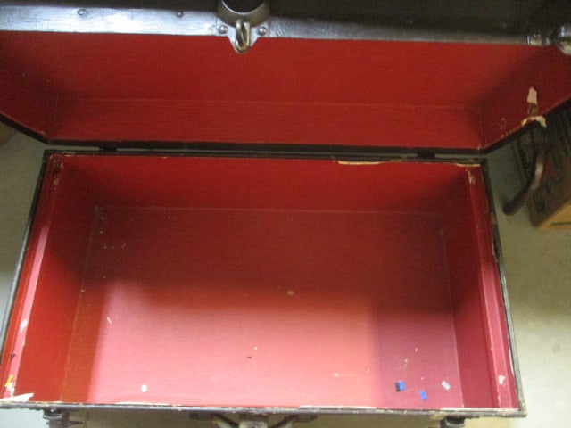Vintage Footlocker with Wood Tray - 5