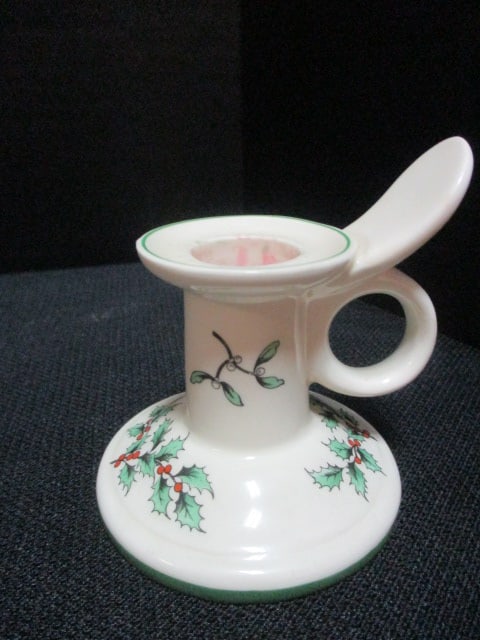 Spode "Christmas Tree" Tidbit Dishes, Trivet, Candle Holder, and Vase - 3