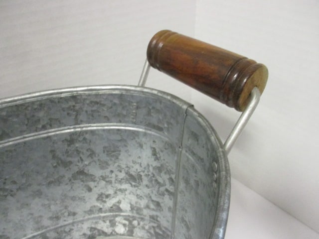 IHI Galvanized Bucket with Wood Handles - 3