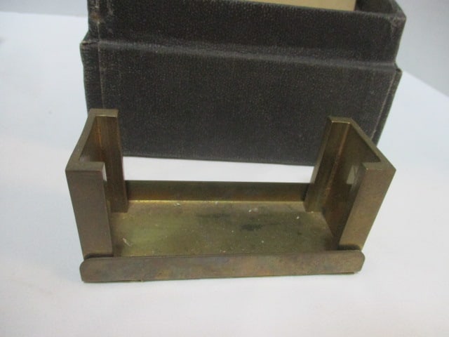 Vintage Brass and Marble Desk Letter Holder, Marble Pen/Pencil Holder, and - 7