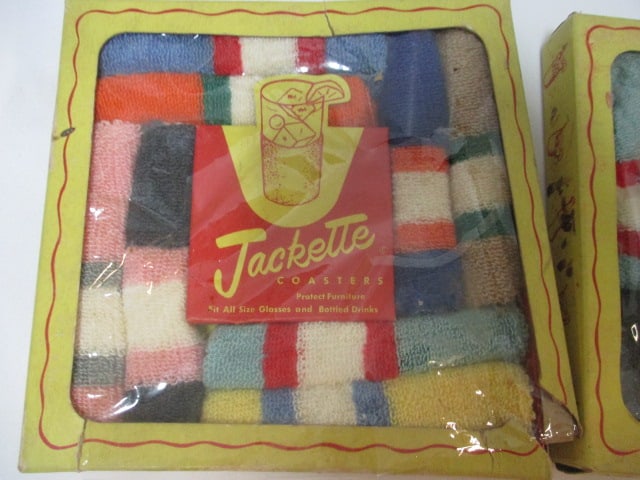 2 Retro Jackette Coasters Sets - 2