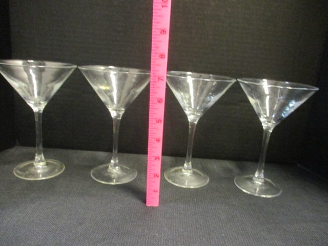 Set of 4 Mid Century Modern Martini Stem Glasses - 5