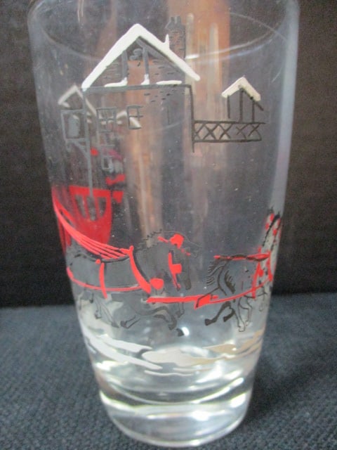 Vintage Set of 6 Libbey "Curio" Stagecoach Scene Glasses - 4