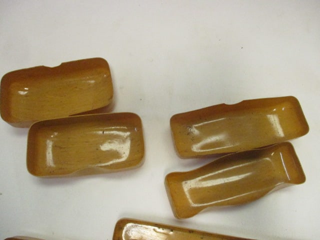 Mid Century Modern Celluloid Travel Case Containers Set - 3