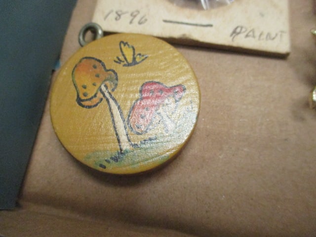Collection of Vintage Pins and Pendants - 1896 Lacqueret, Avon Fishing Pole, - 6