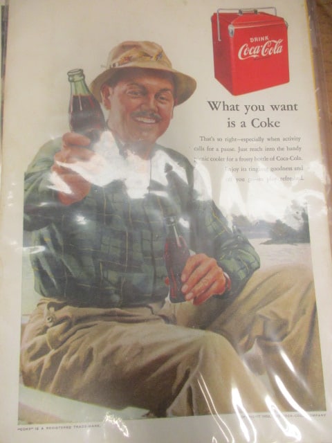 4 Vintage 1940s - 1960s "Coca-Cola" Advertisements - 3