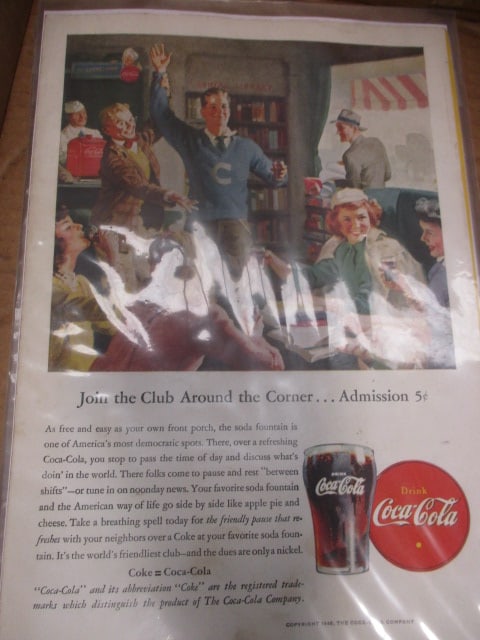 4 Vintage 1940s - 1960s "Coca-Cola" Advertisements - 4