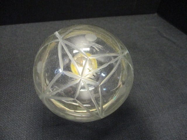 Gorham 2000 Crystal Ice Bucket Ornament and Etched Blown Glass Ball Ornament - 3