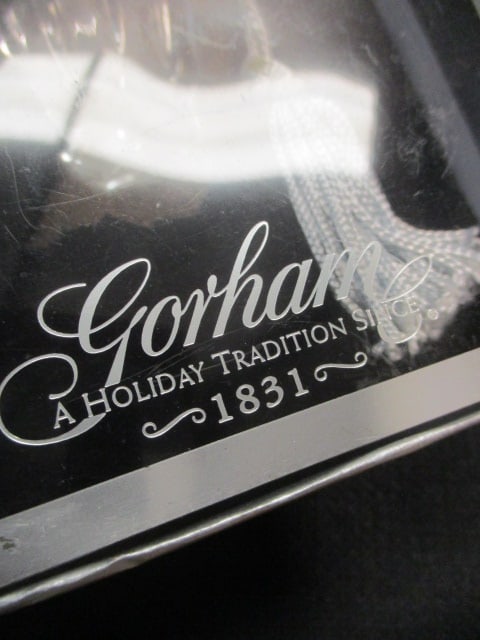 Gorham 2000 Crystal Ice Bucket Ornament and Etched Blown Glass Ball Ornament - 5
