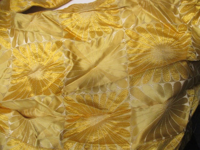 Vintage Gold Metallic Brocade Kimono Jacket - 4