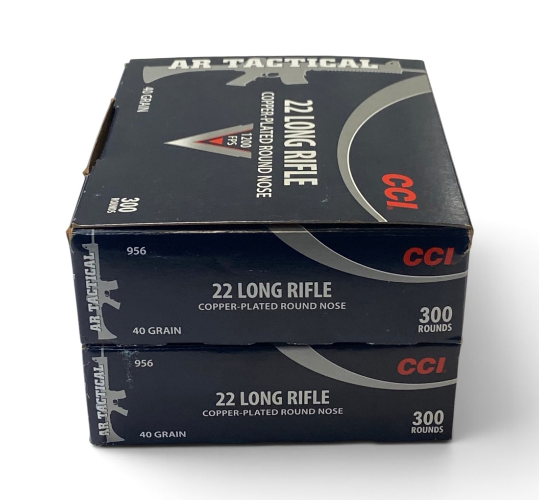 NIB 600rds. of .22 LR 40gr. Copper-Plated Round Nose CCI Ammunition: See Photo