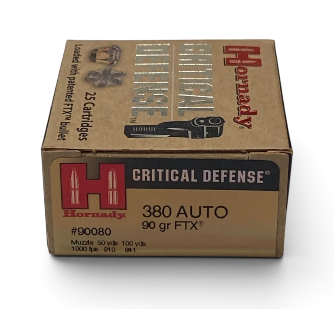 NIB 25rds. of .380 AUTO 90gr. FTX Hornady Critical Defense Ammunition: See Photo