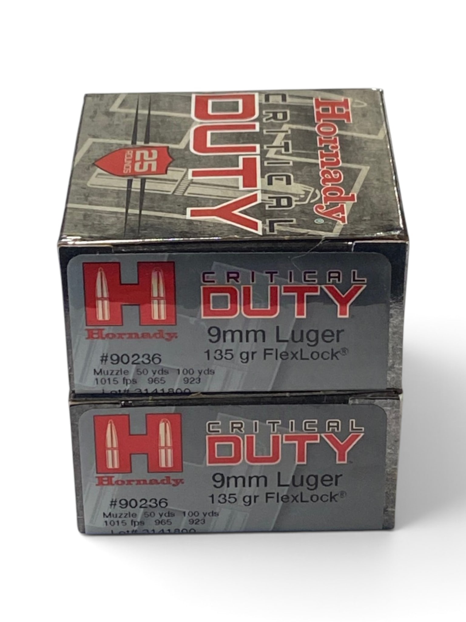 NIB 50rds. of 9mm LUGER 135gr. FlexLock Hornady Critical Duty Ammunition: See Photo