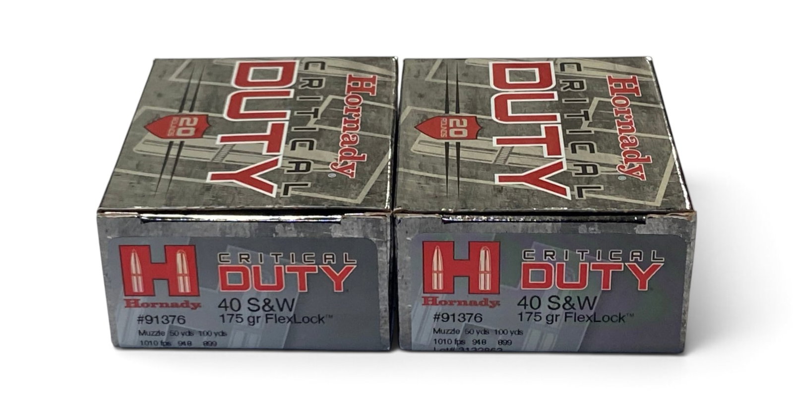 NIB 40rds. of .40 S&W 175gr. FlexLock Hornady Critical Duty Ammunition: See Photo