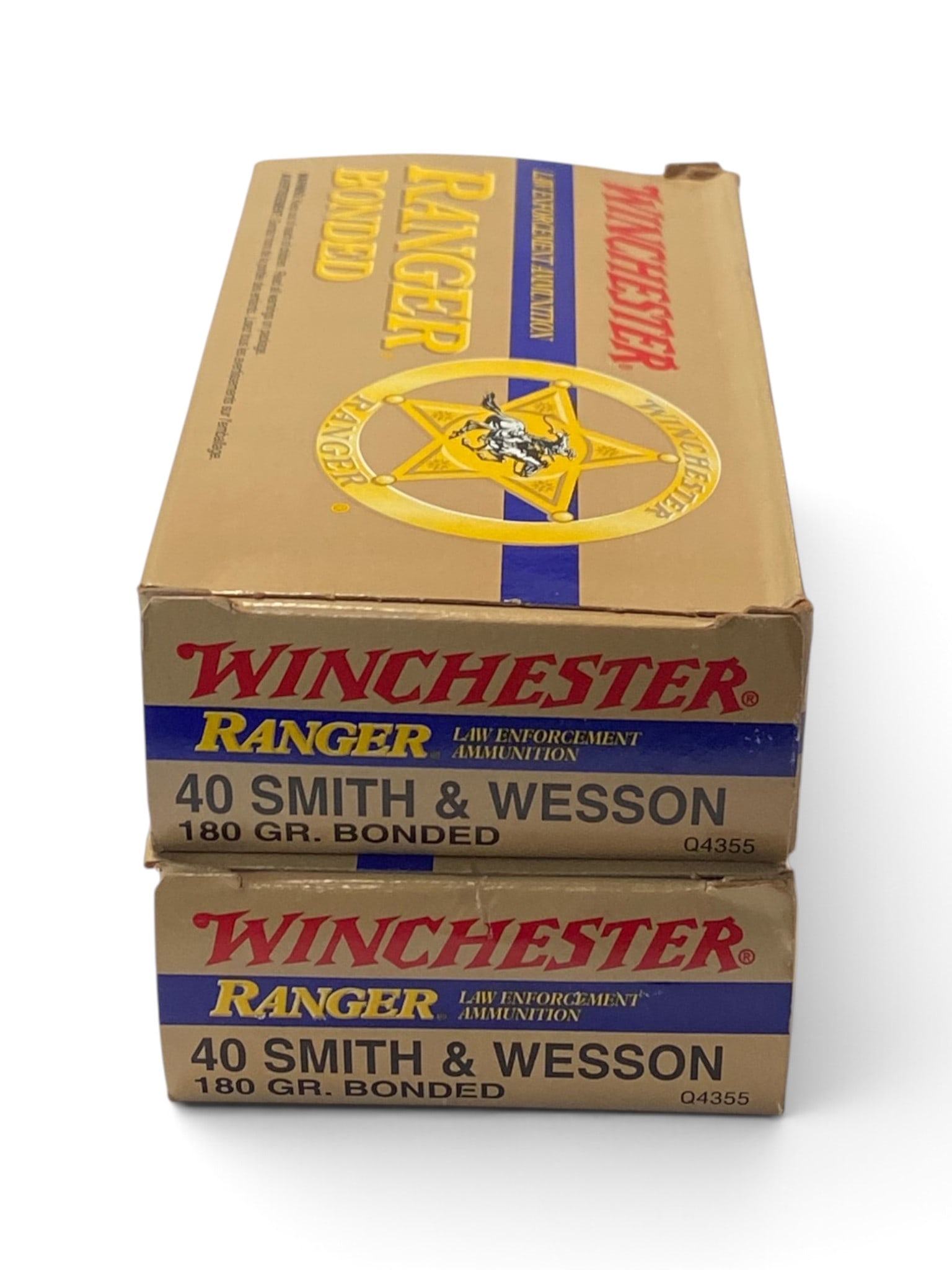 NIB 100rds. of .40 S&W 180gr. Bonded Winchester Ranger Law Enforcement Ammunition: See Photo