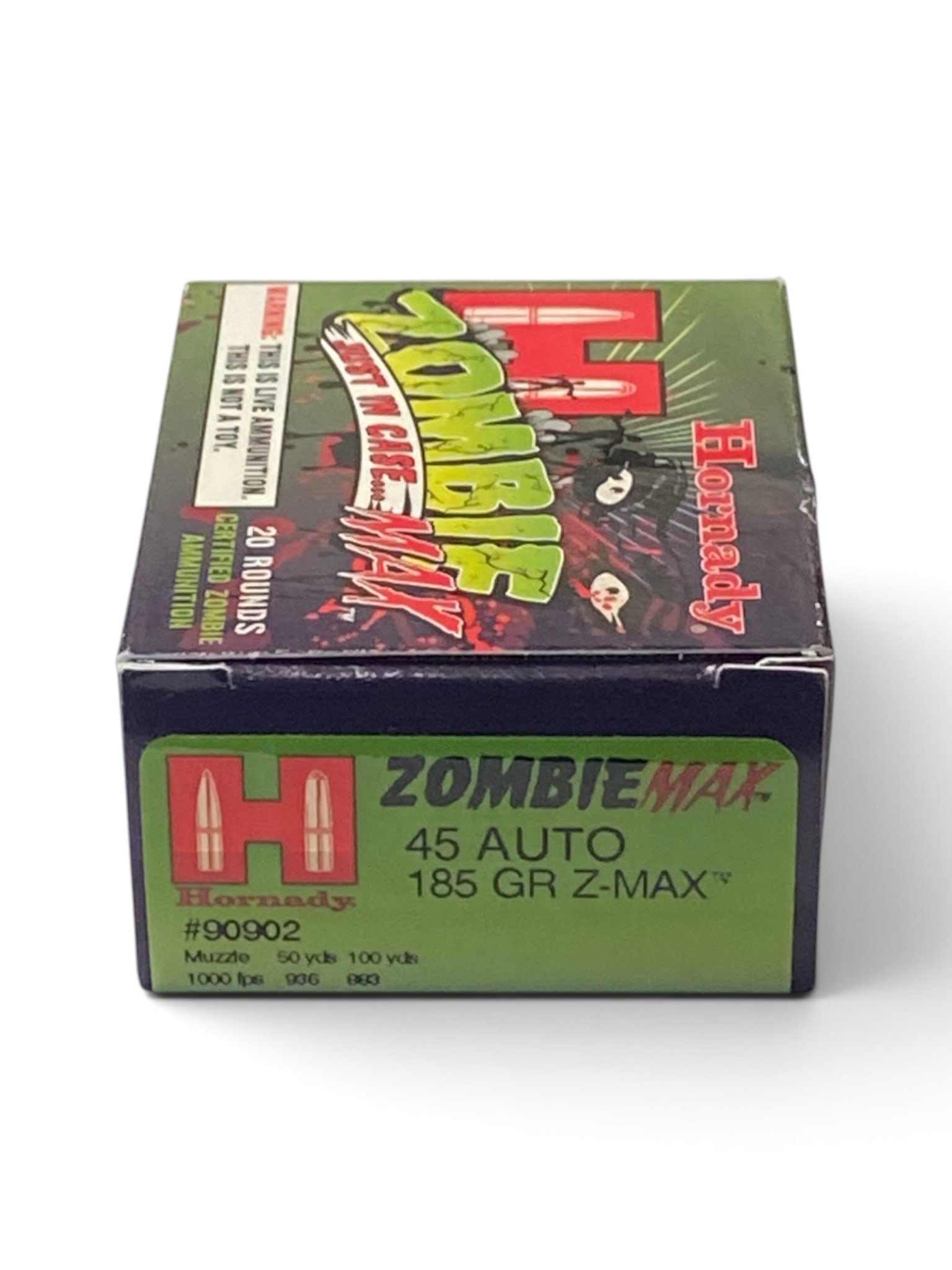 NIB 20rds. of .45 AUTO 185gr. Z-MAX Hornady Zombie Max Ammunition: See Photo