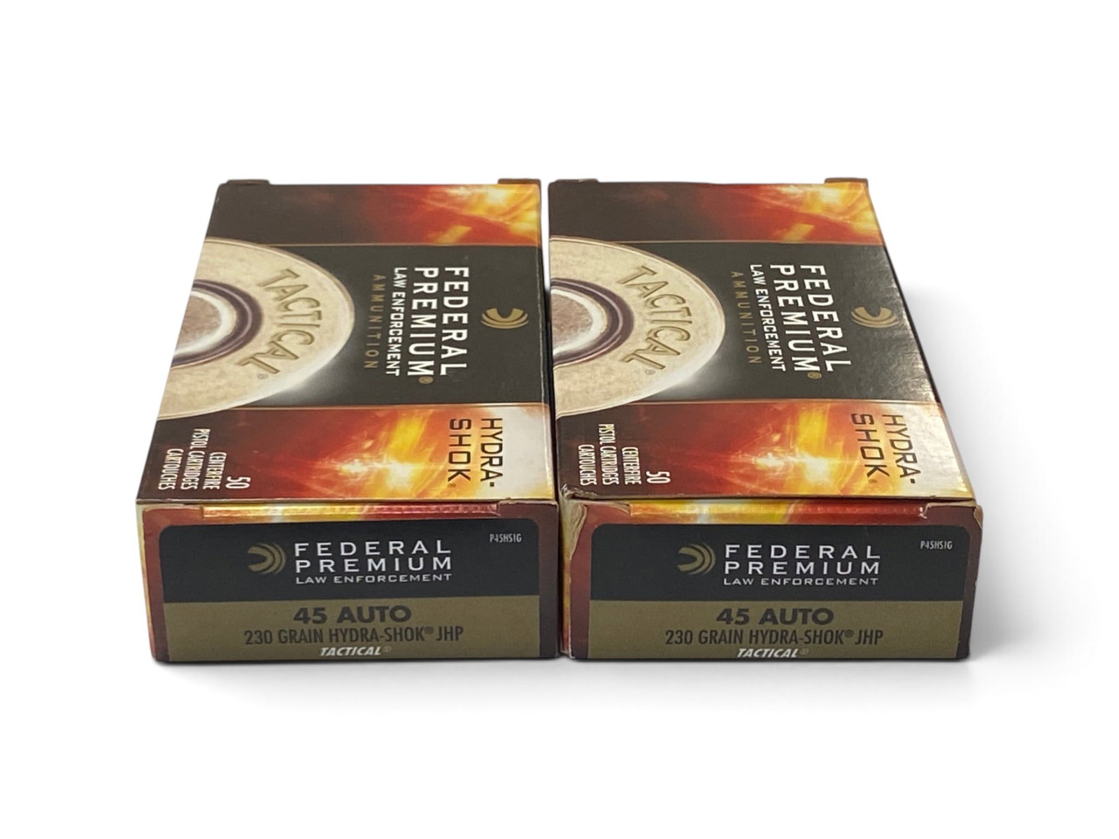 NIB 100rds. of .45 AUTO 230gr. Hydra-Shok JHP Federal Premium LE Tactical Ammunition: See Photo