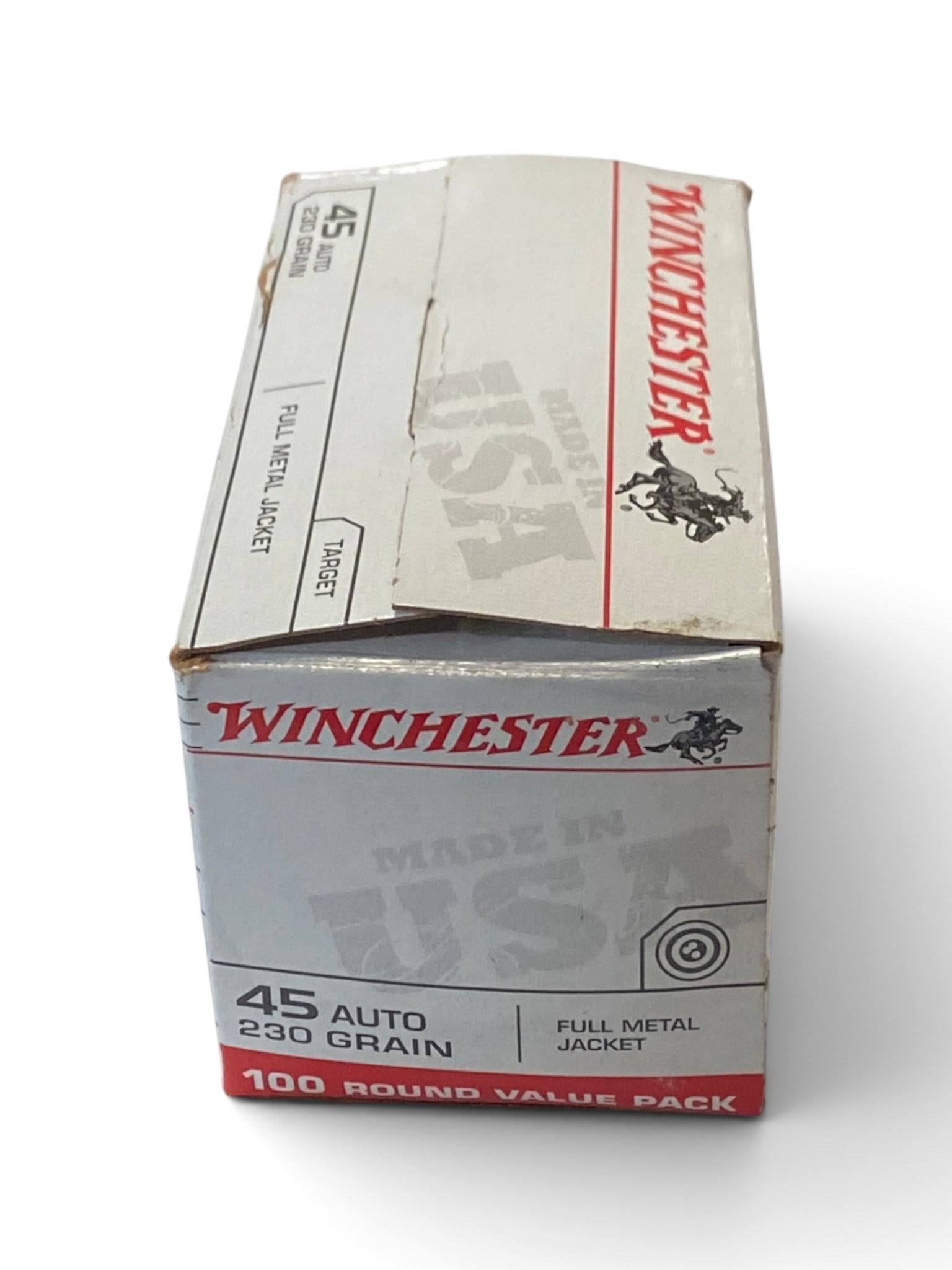 NIB 100rds. of .45 AUTO 230gr. FMJ Winchester Ammunition: See Photo