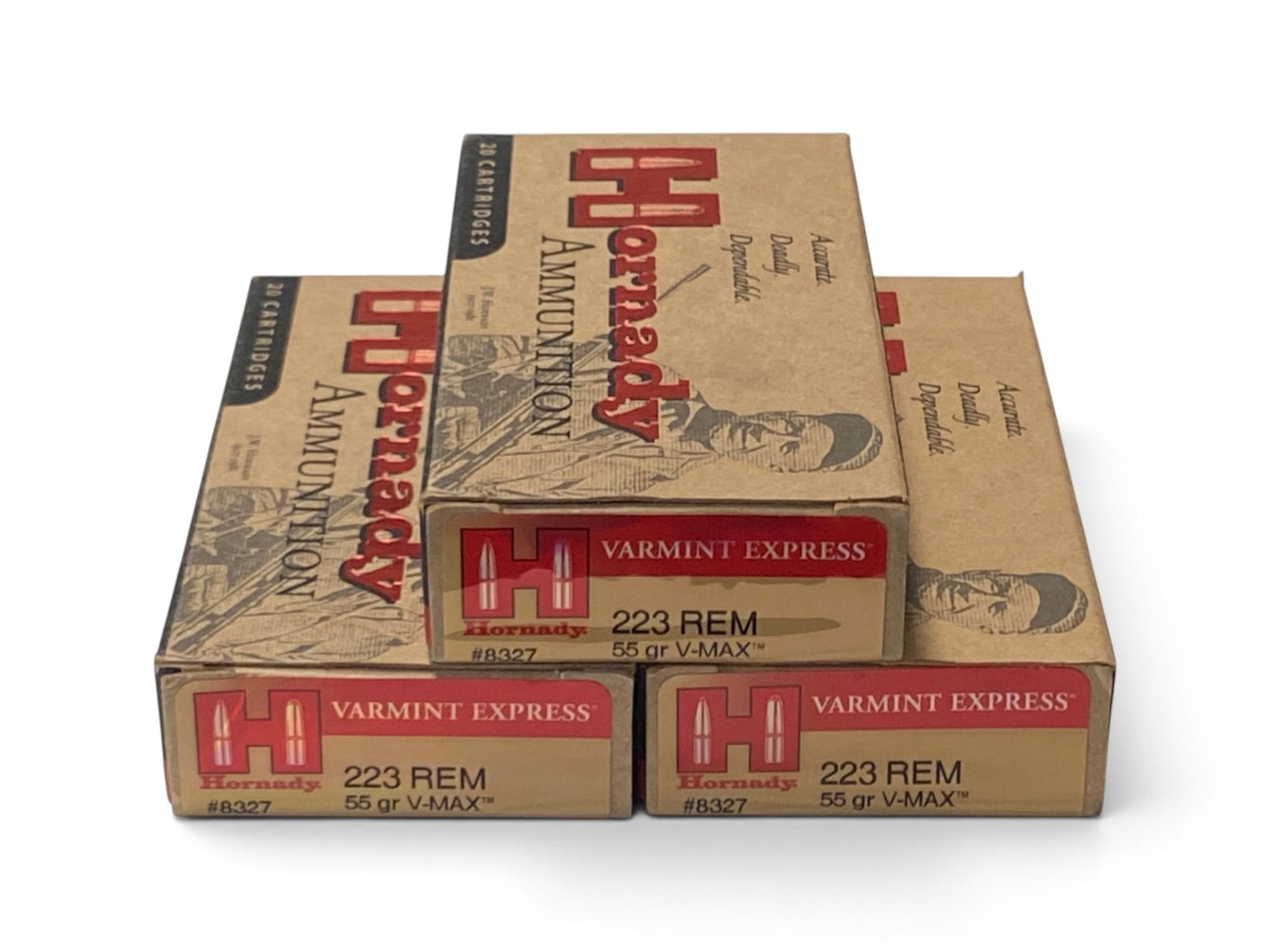 NIB 60rds. of .223 REM. 55gr. V-MAX Hornady Varmint Express Ammunition: See Photo