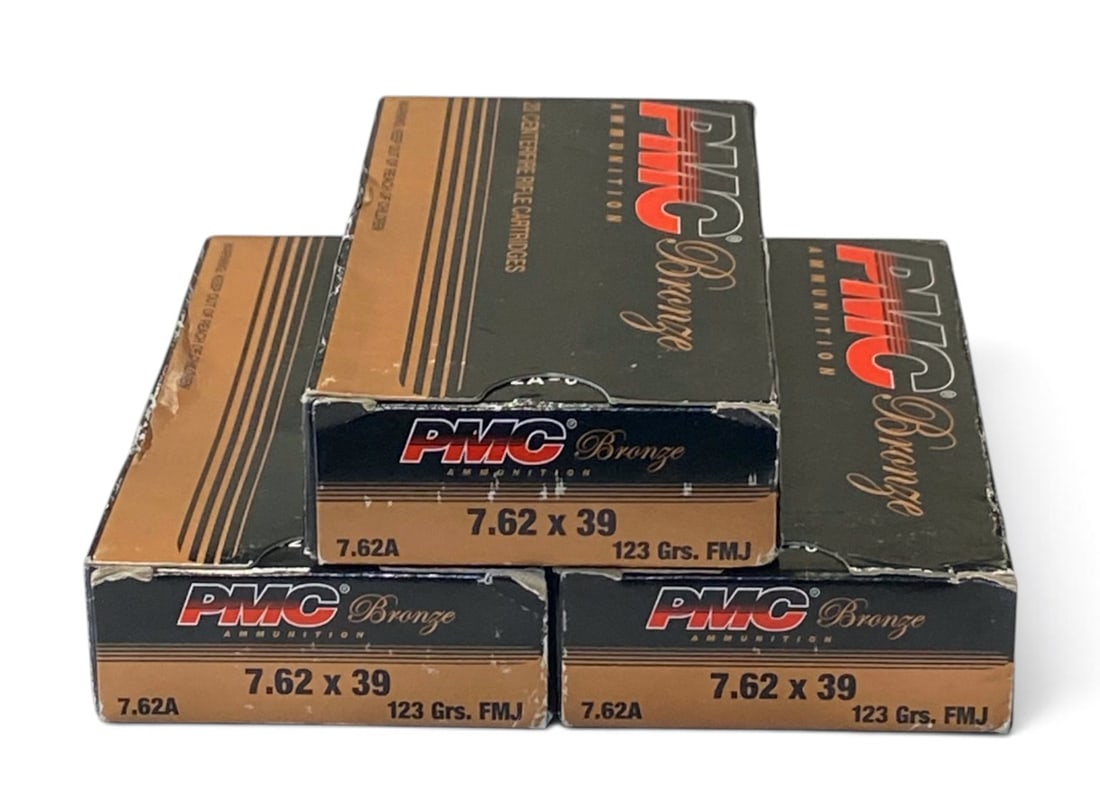 NIB 60rds. of 7.62x39mm 123gr. FMJ PMC Bronze Ammunition: See Photo