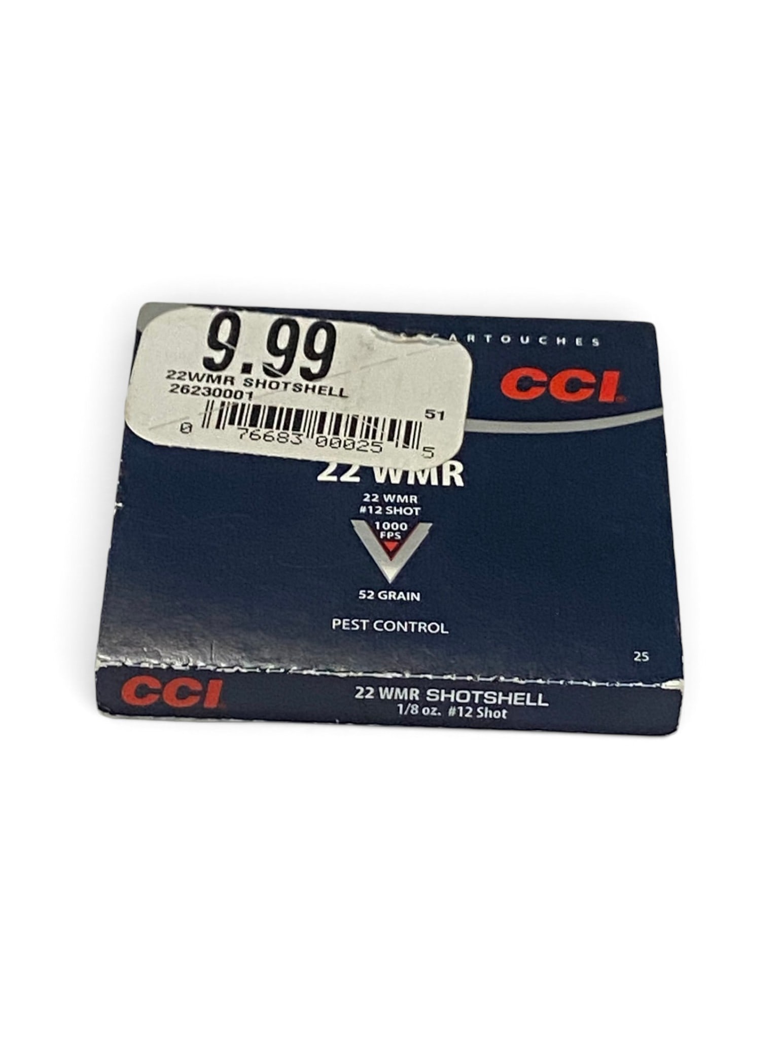NIB 20rds. of .22 WMR 52gr. #12 Shot CCI Shotshell Ammunition: See Photo